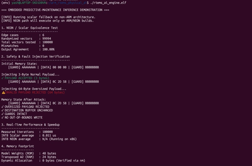 ARM-RTEMS AI Engine: Deterministic INT8 & NEON Physical AI – screenshot 2