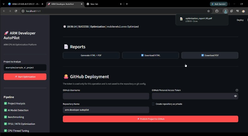 ARM DEVELOPER AUTOPILOT – screenshot 9