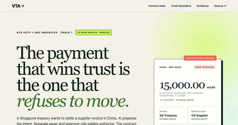 Verifiable Treasury Agent – screenshot 2