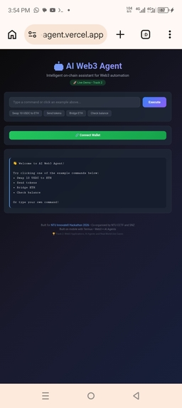 AI Web3 Agent - Mobile-First On-Chain Assistant – screenshot 1