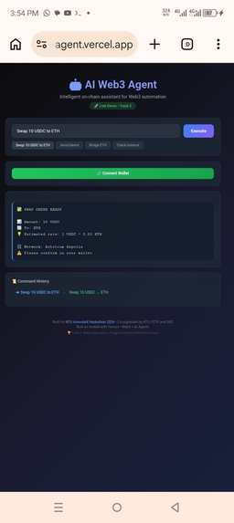 AI Web3 Agent - Mobile-First On-Chain Assistant – screenshot 2