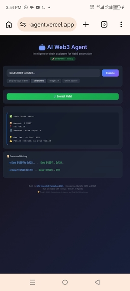 AI Web3 Agent - Mobile-First On-Chain Assistant – screenshot 3