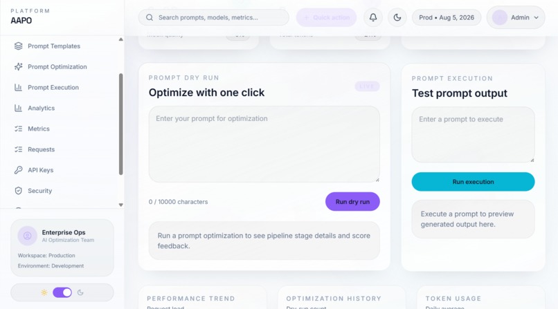 AAPO — AI Agent Performance Optimizer – screenshot 1