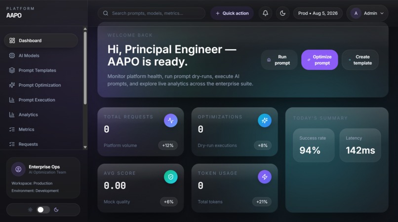 AAPO — AI Agent Performance Optimizer – screenshot 2