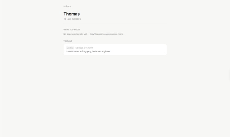 Recall – screenshot 1
