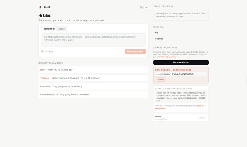 Recall – screenshot 4