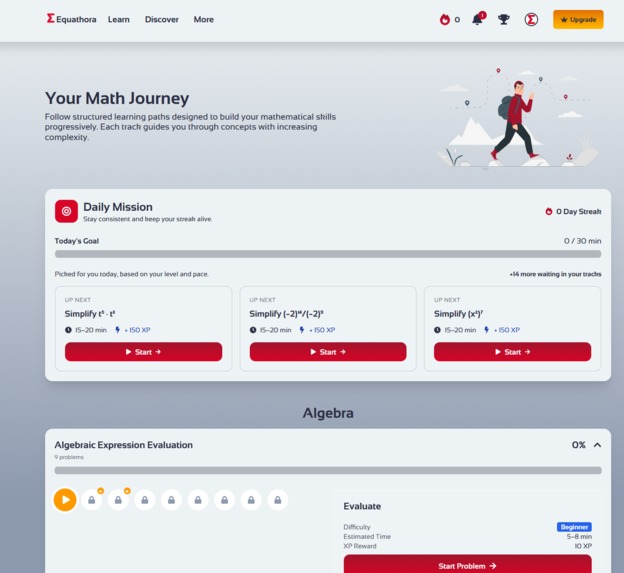 Equathora - Interactive Math & Gamified Learning Platform – screenshot 2