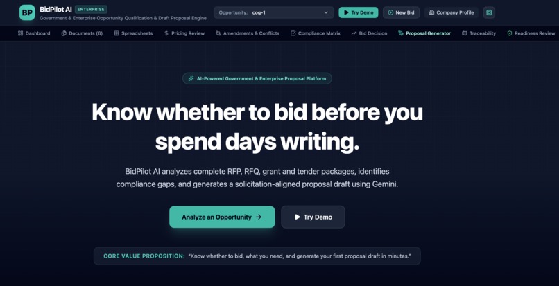 BidPilot AI – screenshot 1