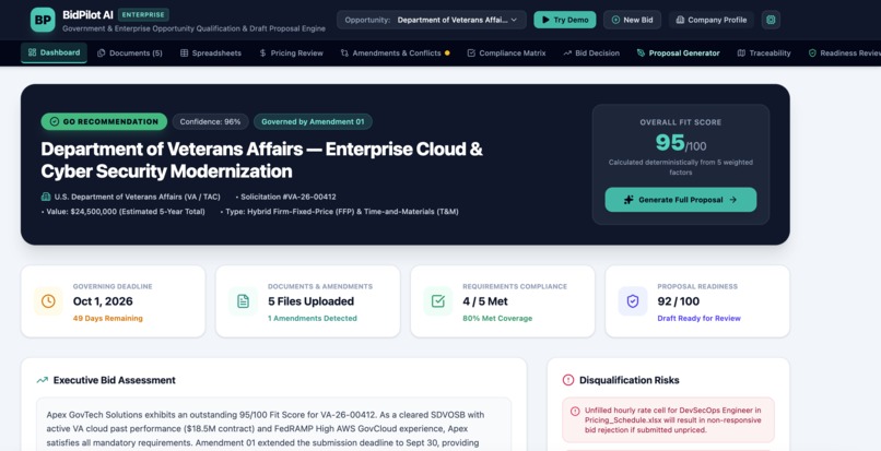 BidPilot AI – screenshot 2