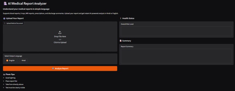 AI Medical Report Analyzer – screenshot 1
