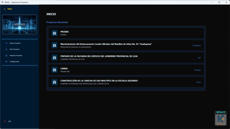 VEKAS Sistema de Presupuestos – screenshot 2