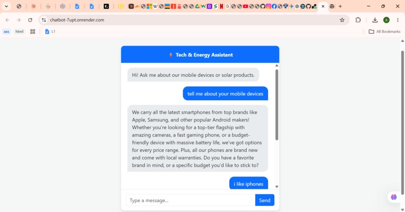 Tech and Energy Assistance Chatbot – screenshot 10
