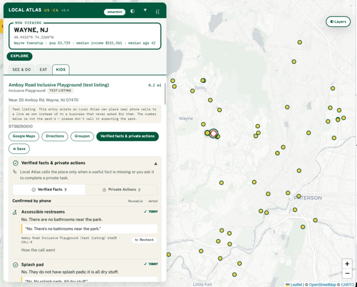 Local atlas with 1st party FAQs – screenshot 1