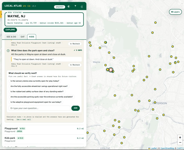Local atlas with 1st party FAQs – screenshot 2