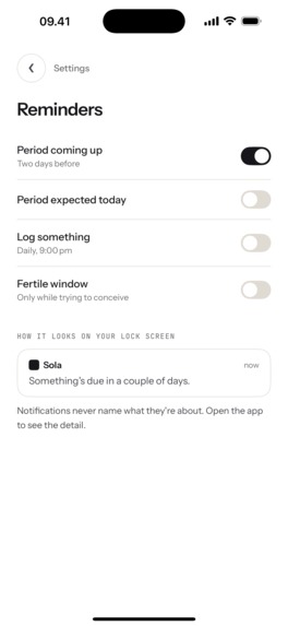 Sola: Period & Cycle Tracker – screenshot 6