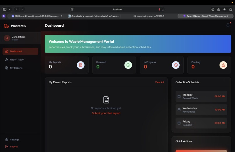 SwachhNagar— Smart Waste Management System – screenshot 5
