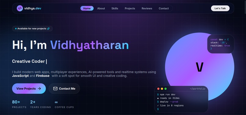 Animated Portfolio – screenshot 1