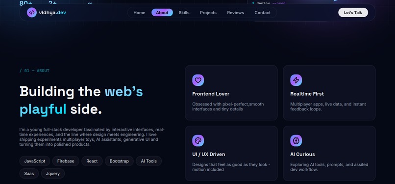 Animated Portfolio – screenshot 2