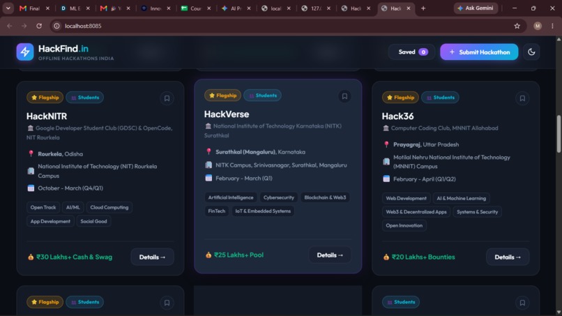 HackRadar India – screenshot 2