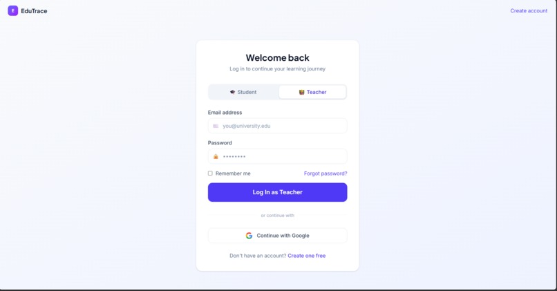 EduTrace – screenshot 1