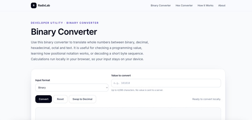 RadixLab – screenshot 1