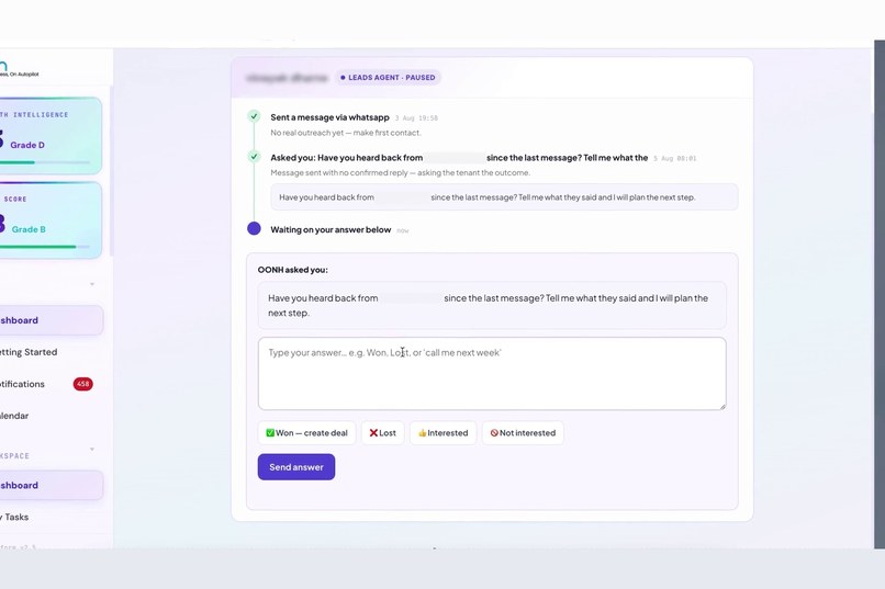 OONH — AI agents that run small business operations – screenshot 2