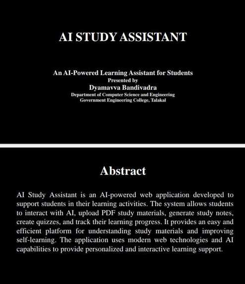 AI STUDY ASSISTANT  – screenshot 1