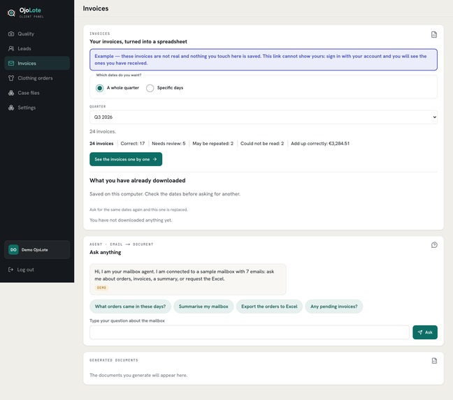 OjoLote – screenshot 1