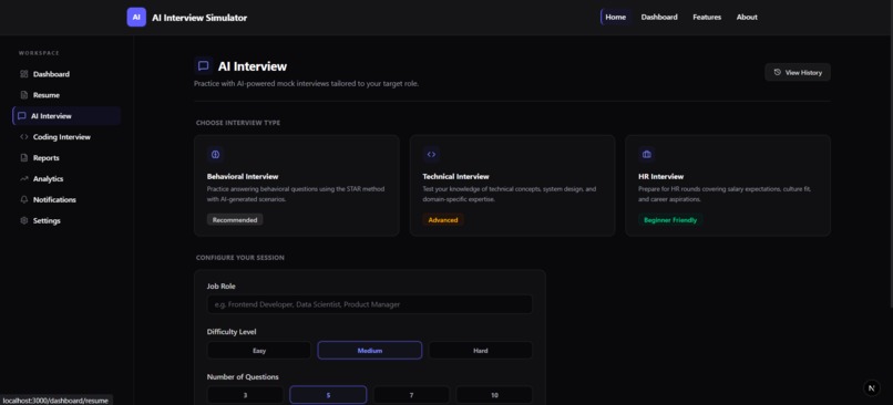 AI INTERVIEW SIMULATOR – screenshot 4