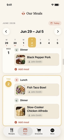 Our Meals: Family Meal Planner – screenshot 6