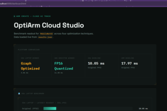 OptiArm Cloud Studio: MobileNetV2 Optimization