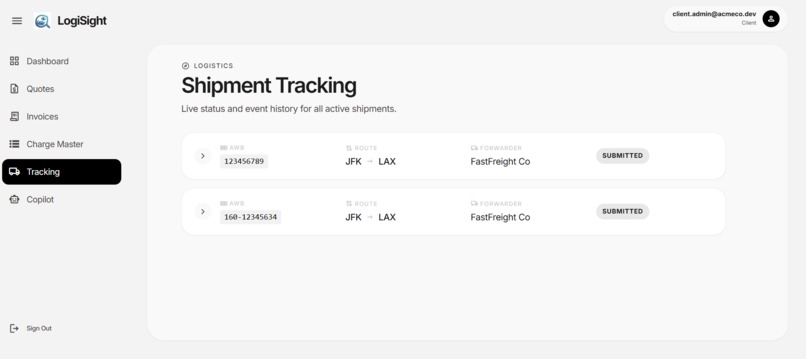 LogiSight — Agentic Freight Audit Copilot – screenshot 7