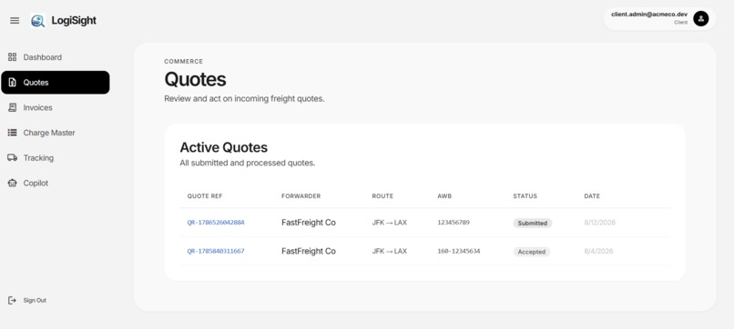 LogiSight — Agentic Freight Audit Copilot – screenshot 4