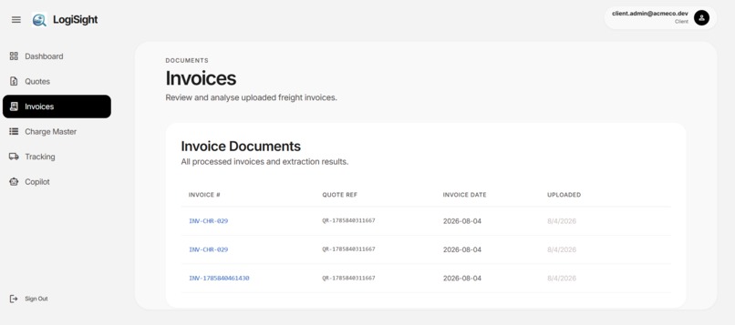 LogiSight — Agentic Freight Audit Copilot – screenshot 5