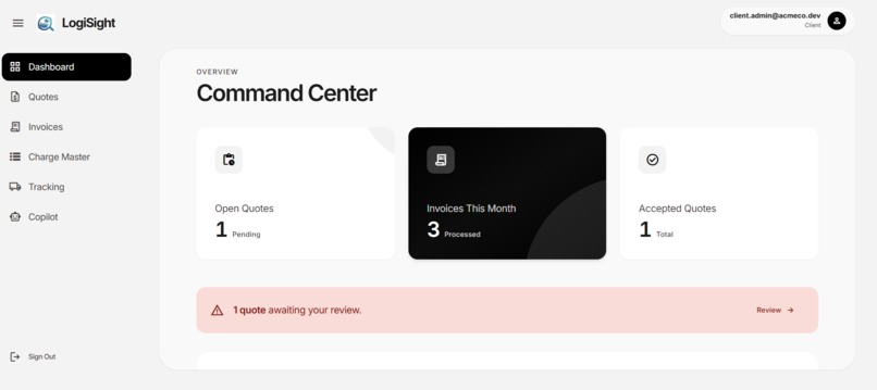 LogiSight — Agentic Freight Audit Copilot – screenshot 3
