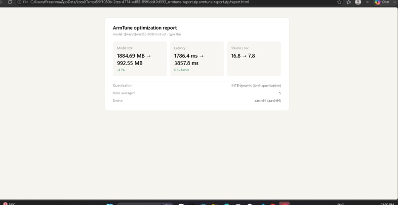 ArmTune - AI Model Optimizer for Arm CPUs – screenshot 1