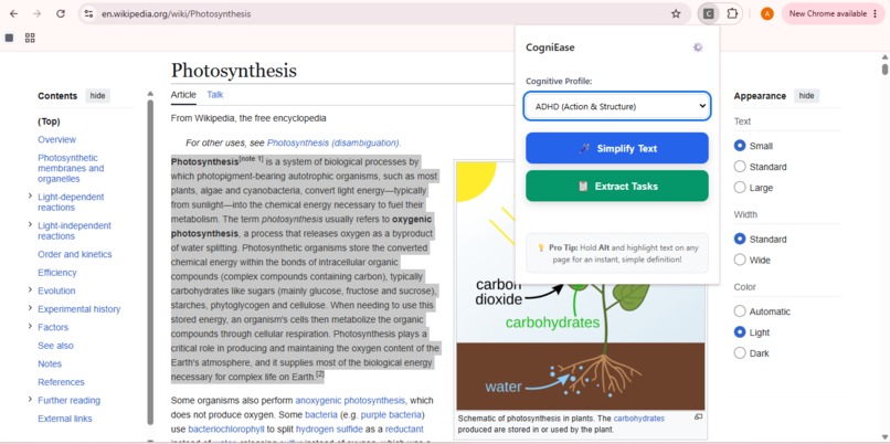 CogniEase - Cognitive Accessibility Layer – screenshot 1