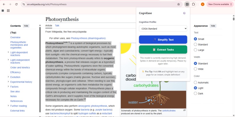 CogniEase - Cognitive Accessibility Layer – screenshot 2