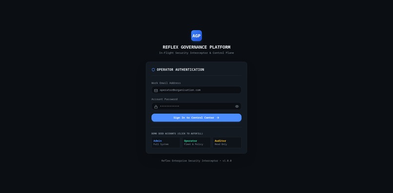 Reflex — Governance Layer for Financial AI Agents – screenshot 1