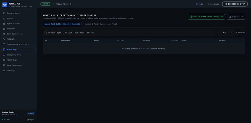 Reflex — Governance Layer for Financial AI Agents – screenshot 5