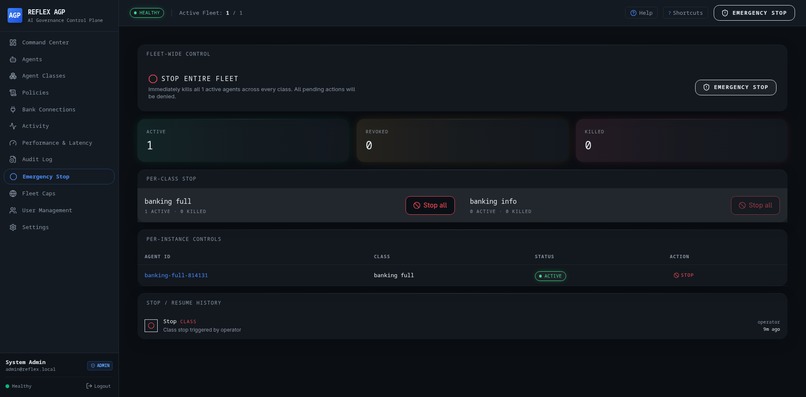 Reflex — Governance Layer for Financial AI Agents – screenshot 12