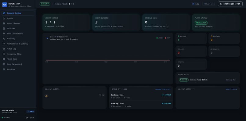 Reflex — Governance Layer for Financial AI Agents – screenshot 13