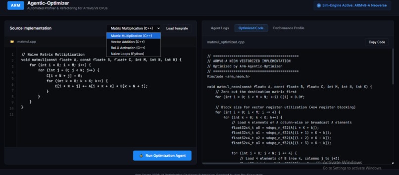 Arm-Agentic-Optimizer – screenshot 2