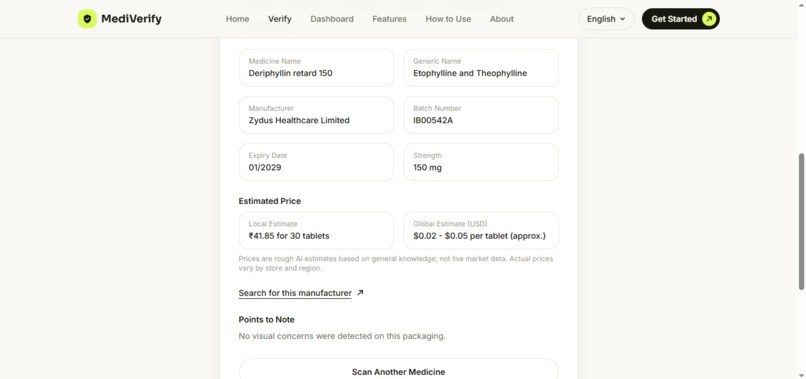 MediVerify – screenshot 2