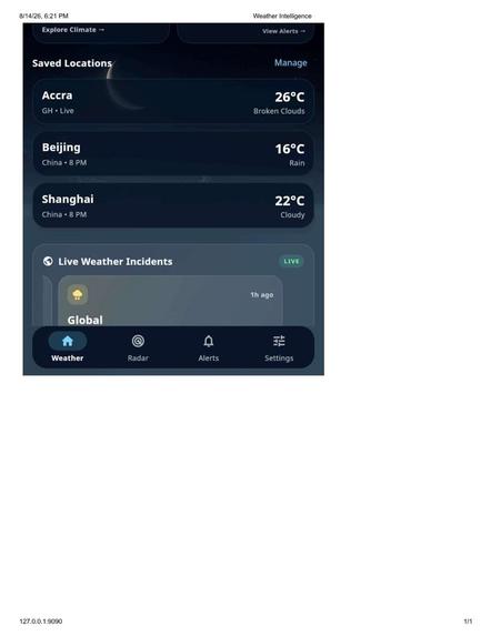 An AI enabled intelligent early weather warning system – screenshot 3