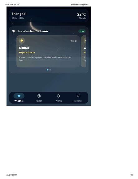 An AI enabled intelligent early weather warning system – screenshot 10