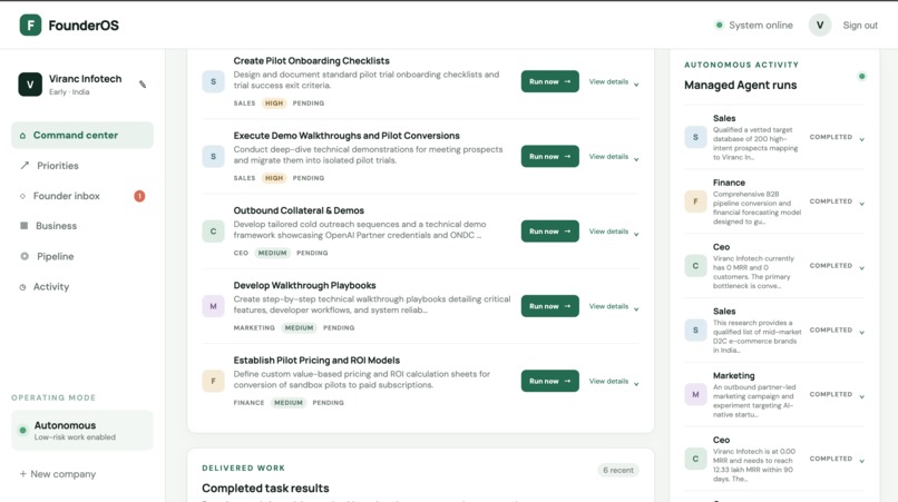 FounderOS – screenshot 4