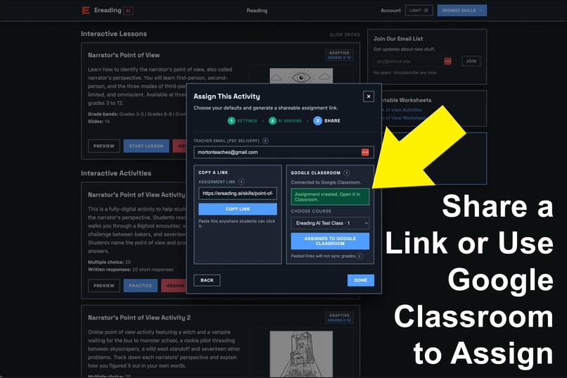 Ereading AI – screenshot 2