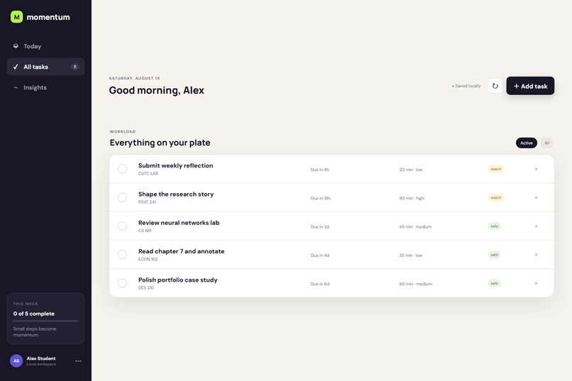 Momentum — Your Next Step, Made Clear – screenshot 1
