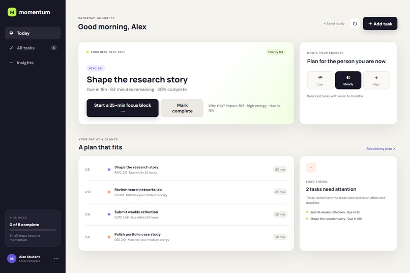 Momentum — Your Next Step, Made Clear – screenshot 2